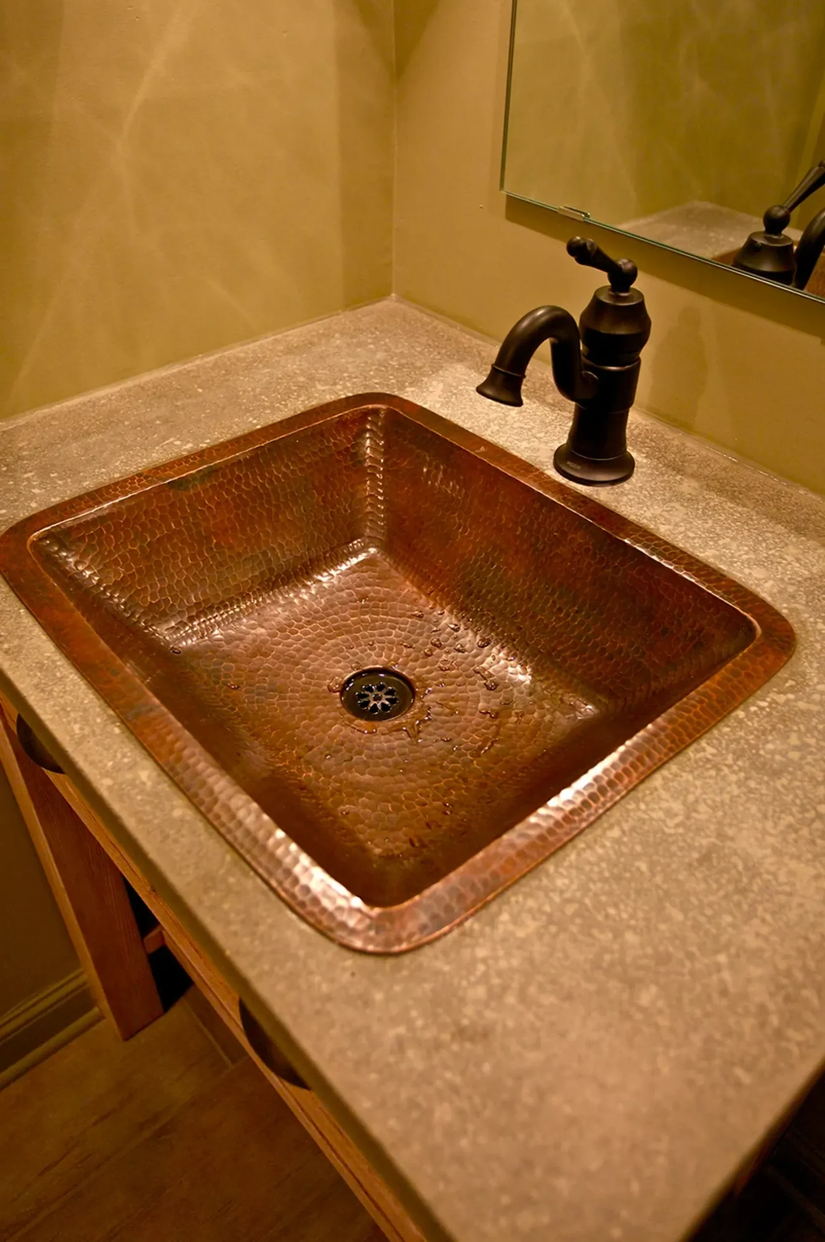 Premier Copper Products 19" Rectangle Copper Bathroom Sink, Oil Rubbed Bronze, LREC19DB