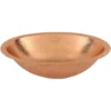 Premier Copper Products 19" Oval Copper Bathroom Sink, Polished Copper, LO19FPC