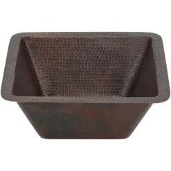 Premier Copper Products 15" Copper Bar/Prep Sink, Oil Rubbed Bronze, BS15DB3