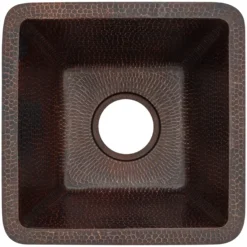 Premier Copper Products 15" Copper Bar/Prep Sink, Oil Rubbed Bronze, BS15DB3
