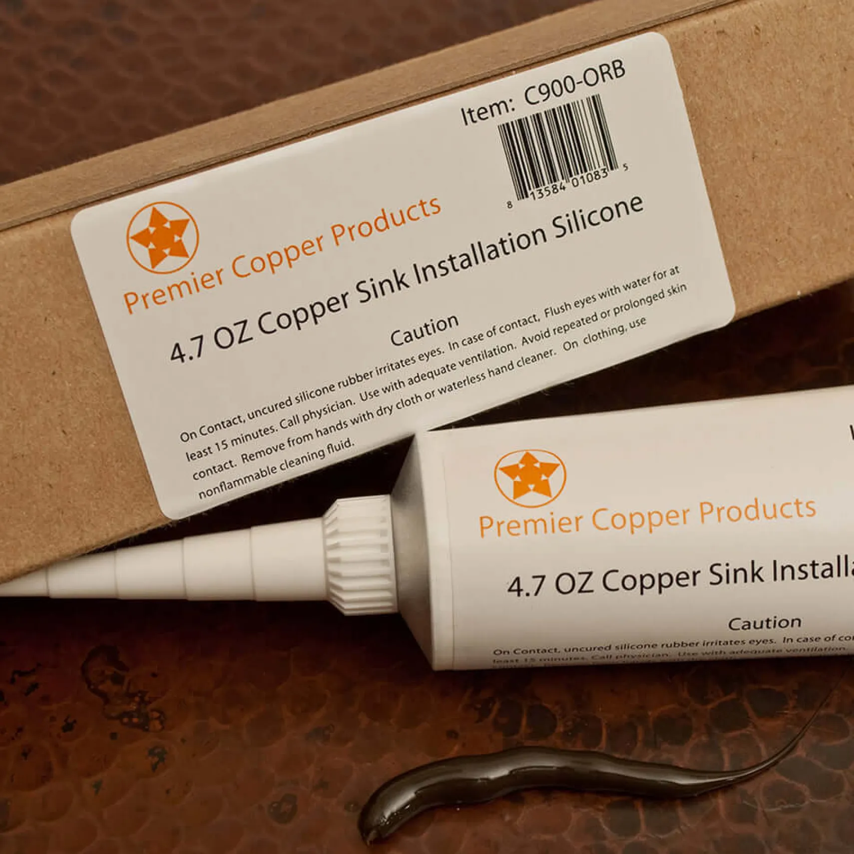 Premier Copper Products 33" Antique Hammered Copper Kitchen Single Basin Sink with Matching Drain and Accessories, Antique Copper, KSP3_KSB33199