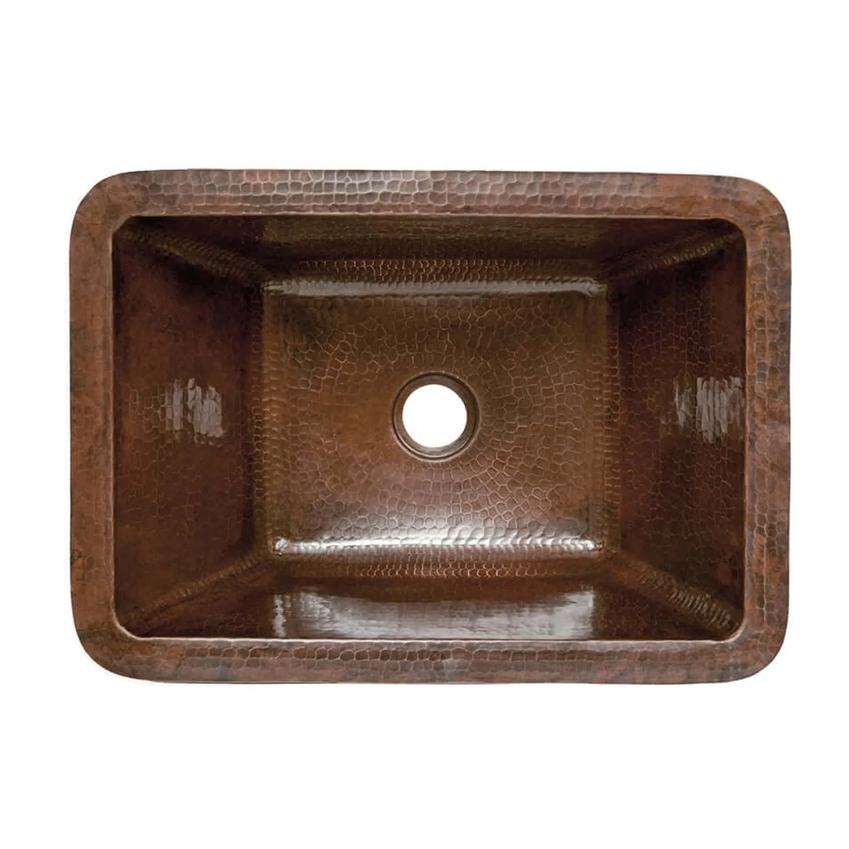 Premier Copper Products 17" Rectangle Hammered Copper Bathroom Sink, Matching Drain and Accessories, Oil Rubbed Bronze, BSP5_LRECDB-P
