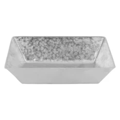 Premier Copper Products 15" x 11" Rectangle Vessel - Above Counter Terra Firma Copper Bathroom Sink, Nickel, 10 Gauge, TFVREC15EN