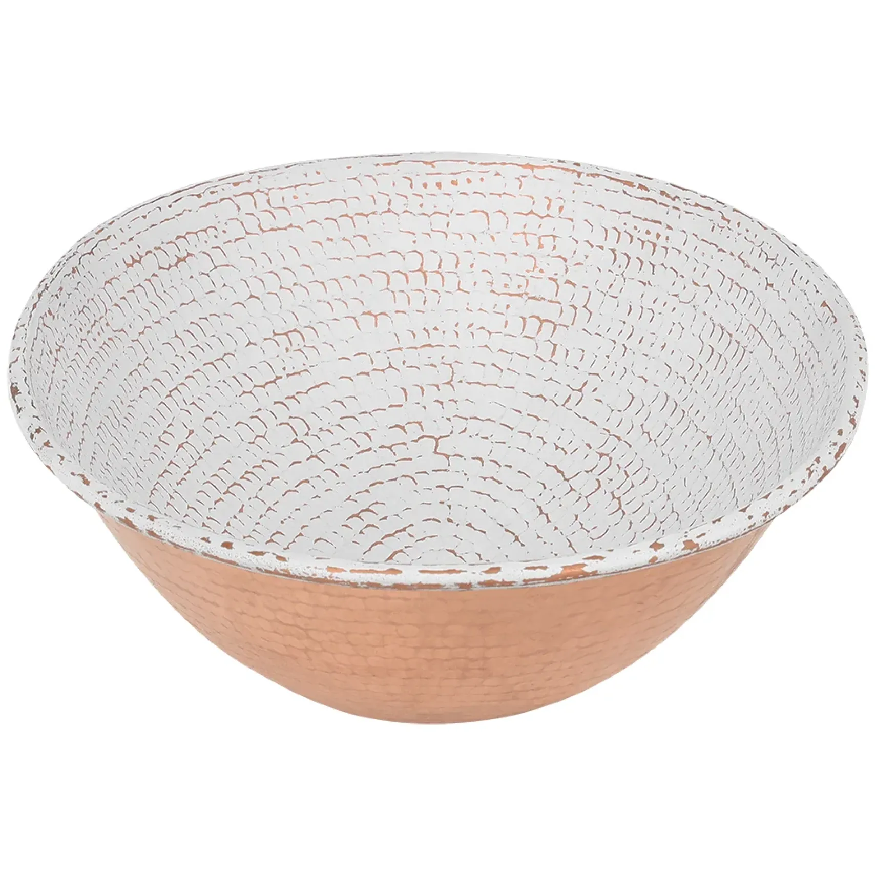 Premier Copper Products 17" x 12" Oval Vessel - Above Counter Copper Bathroom Sink, Glazed White, 17 Gauge, VO17WWHT
