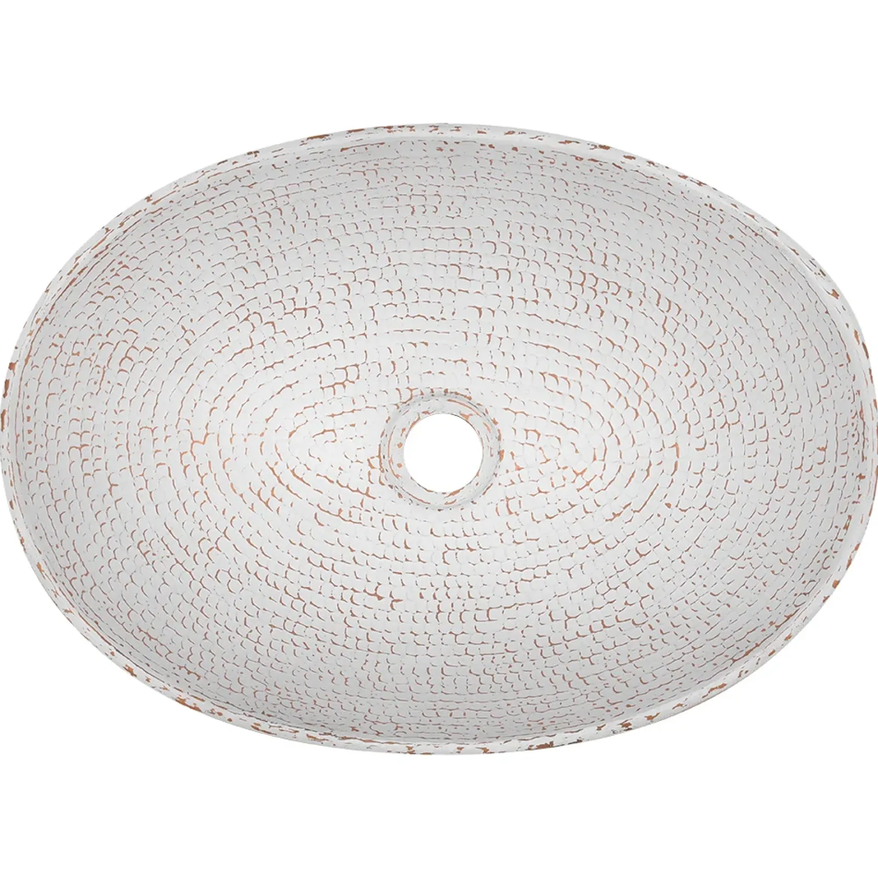 Premier Copper Products 17" x 12" Oval Vessel - Above Counter Copper Bathroom Sink, Glazed White, 17 Gauge, VO17WWHT