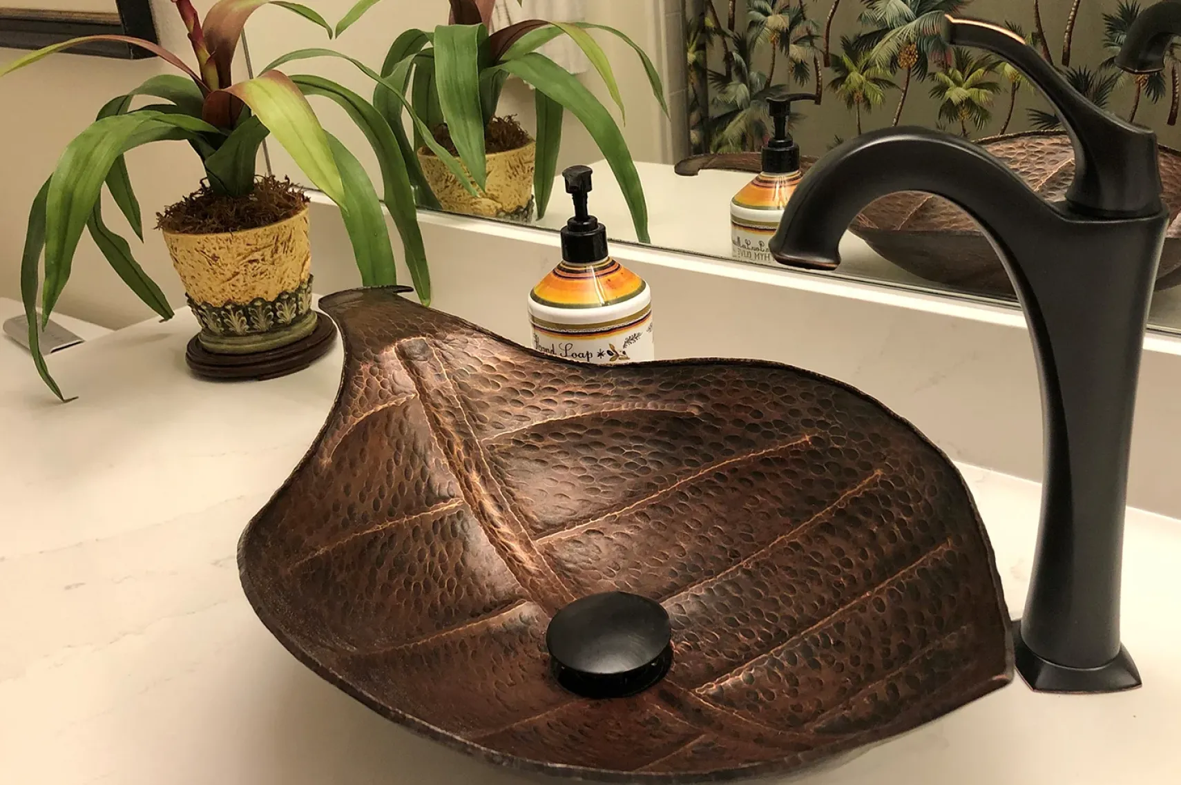 Premier Copper Products 21" Copper Bathroom Sink, Oil Rubbed Bronze, PVLFDB