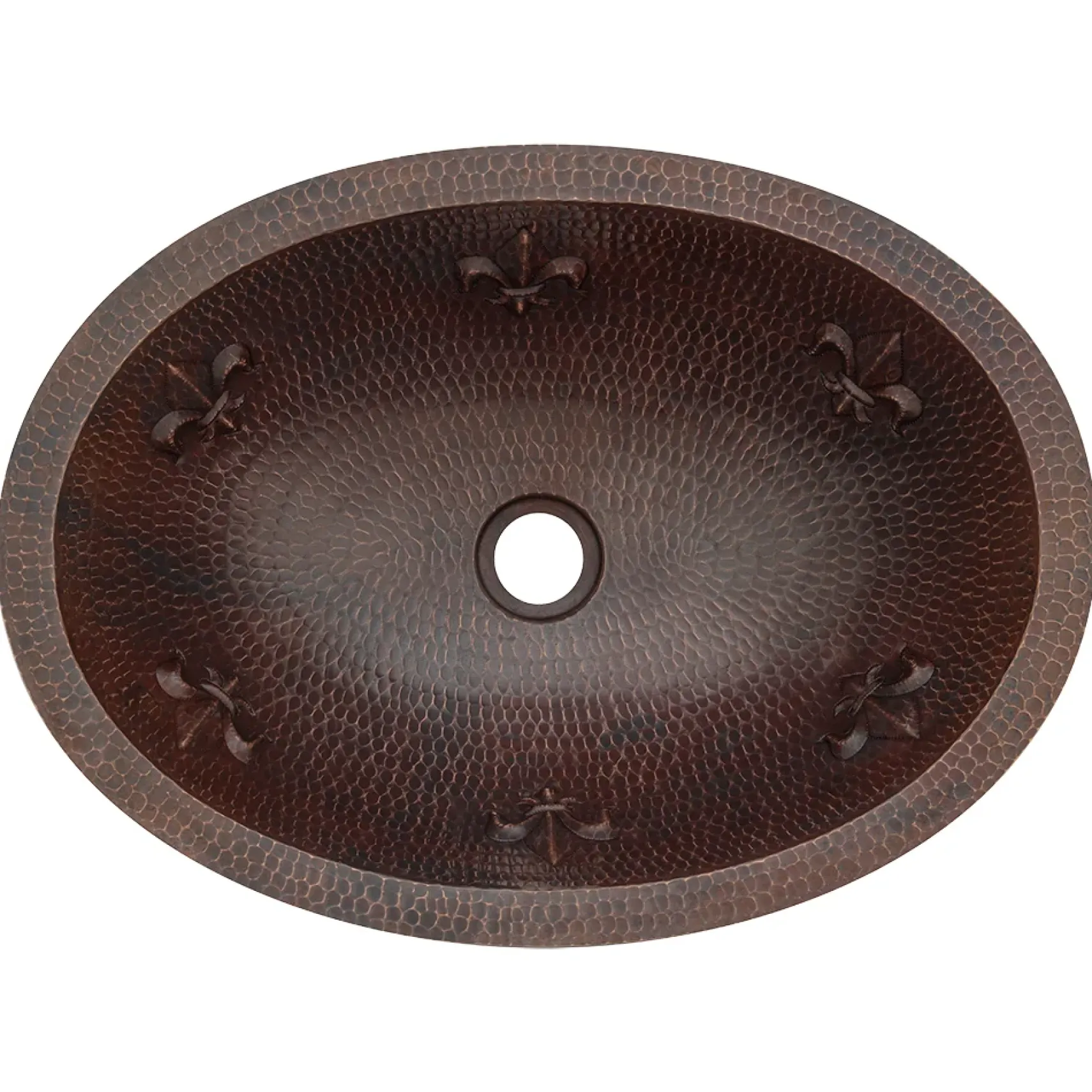 Premier Copper Products 19" Oval Copper Bathroom Sink, Oil Rubbed Bronze, LO19FFLDB