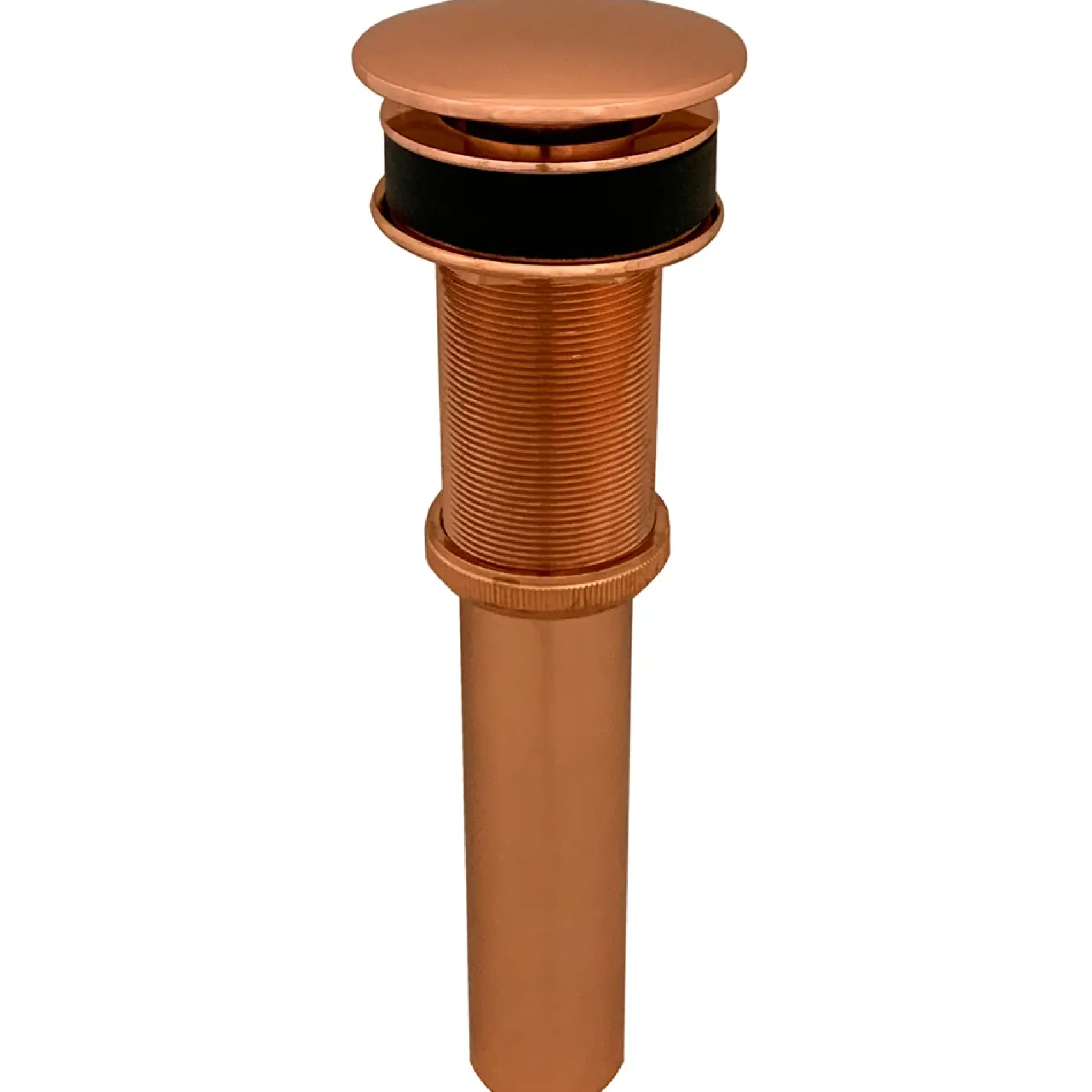 Premier Copper Products 16" Round Miners Pan Vessel Hammered Copper Bathroom Sink in Polished Copper, Matching Drain and Accessories, BSP5_VR16MPPC-P