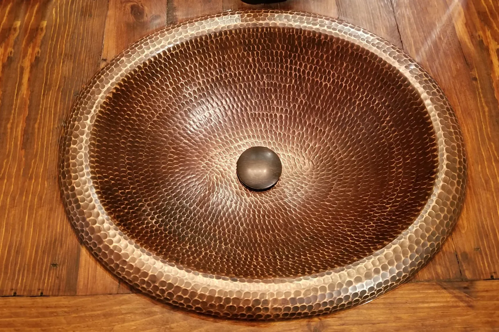 Premier Copper Products 18" Oval Copper Bathroom Sink, Oil Rubbed Bronze, LO18RDB