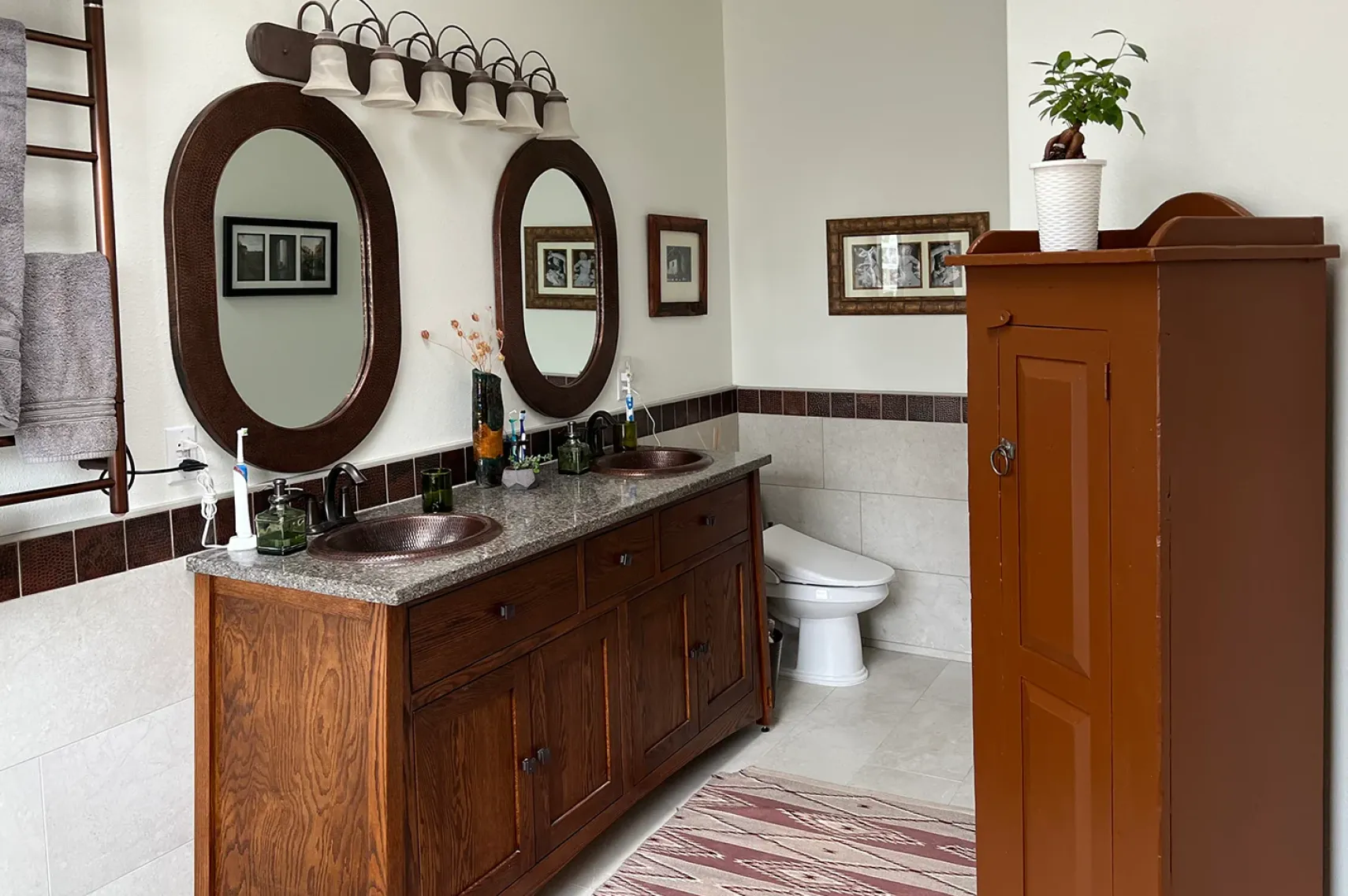 Premier Copper Products 18" Oval Copper Bathroom Sink, Oil Rubbed Bronze, LO18RDB