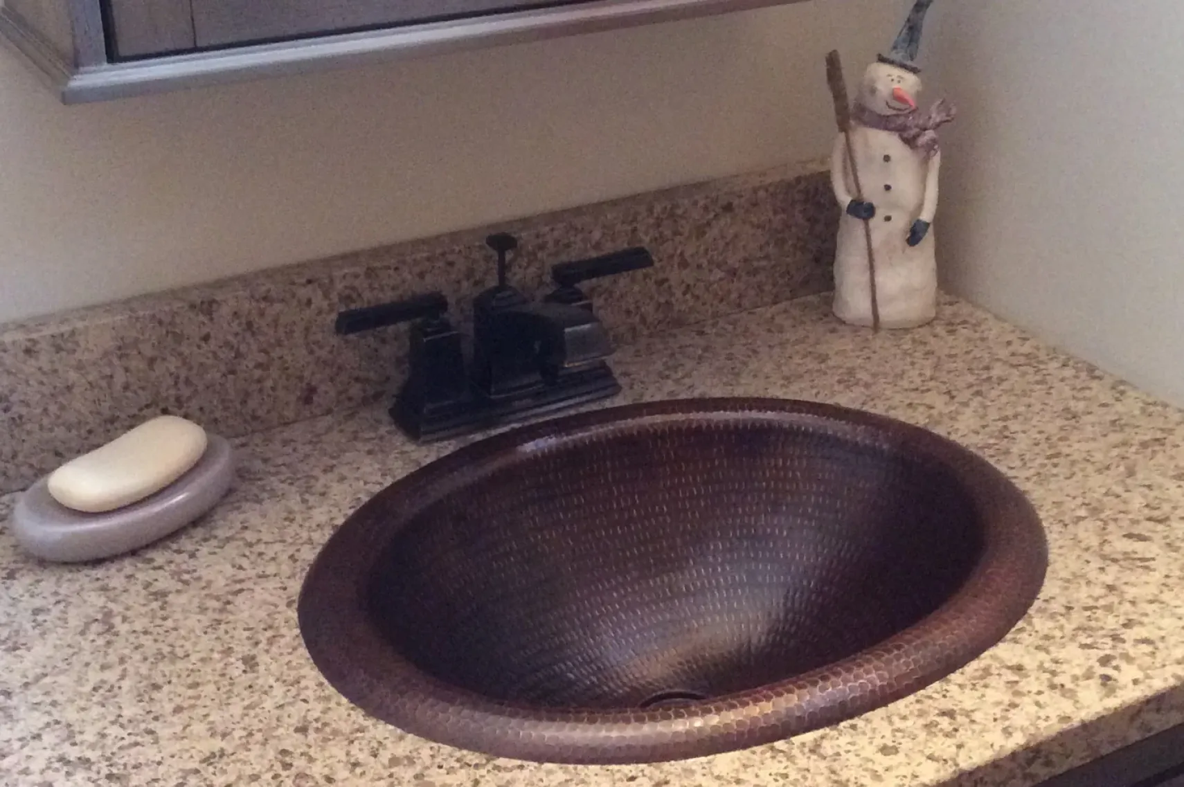 Premier Copper Products 18" Oval Copper Bathroom Sink, Oil Rubbed Bronze, LO18RDB