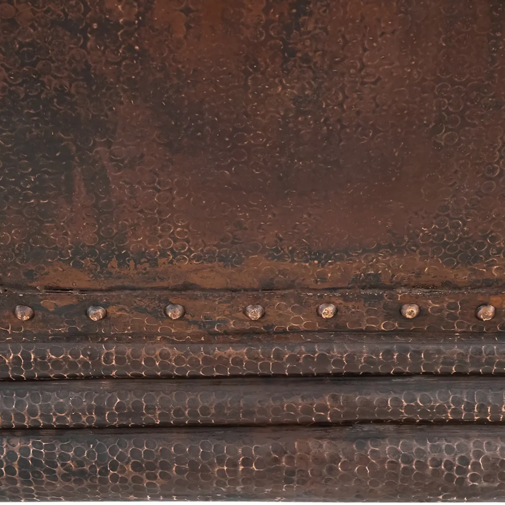Premier Copper Products 60" Hammered Copper Double Slipper Bathtub With Rings, BTDR60DB