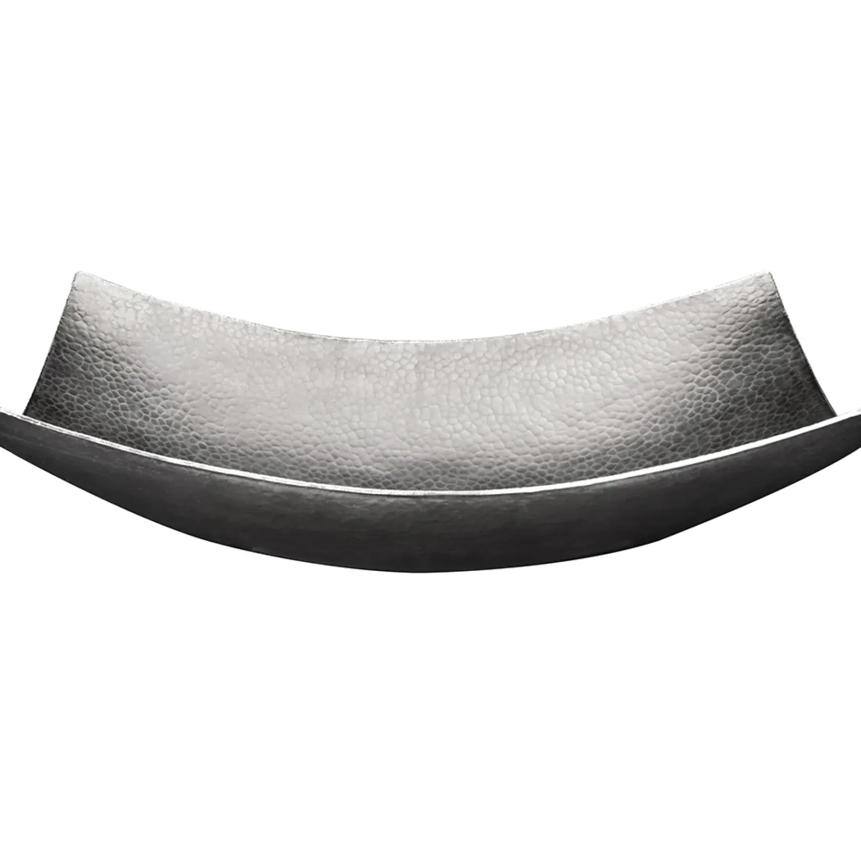 Premier Copper Products 18" Rectangle Modern Slope Hammered Copper Bathroom Sink in Nickel, Matching Drain and Accessories, BSP5_VREC18MSEN-P