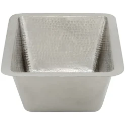 Premier Copper Products 17" Rectangle Copper Bathroom Sink, Nickel, LRECEN