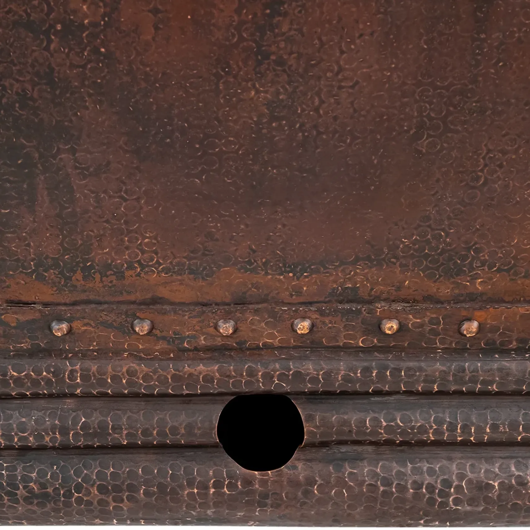 Premier Copper Products 67" Hammered Copper Freestanding Bathtub, Oil Rubbed Bronze, BTD67DBOF