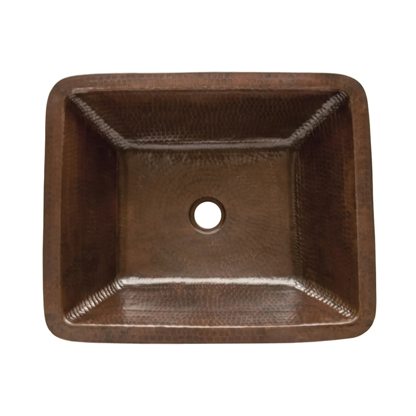 Premier Copper Products 19" Rectangle Under Counter Hammered Copper Bathroom Sink, Matching Drain and Accessories, Oil Rubbed Bronze, BSP5_LREC19DB-P