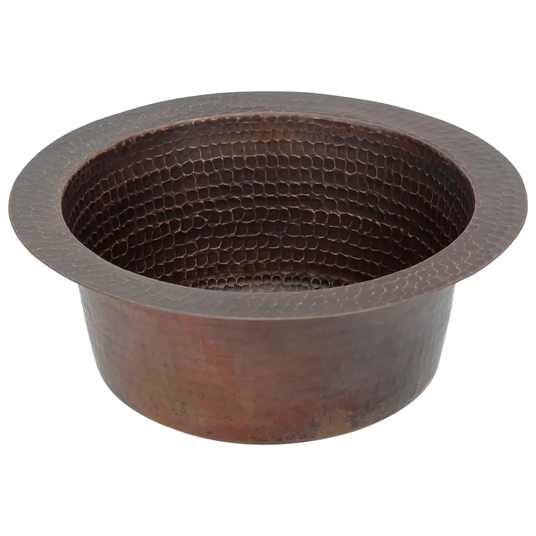 Premier Copper Products 10" Round Copper Bar/Prep Sink, Oil Rubbed Bronze, 17 Gauge, BR10DB2