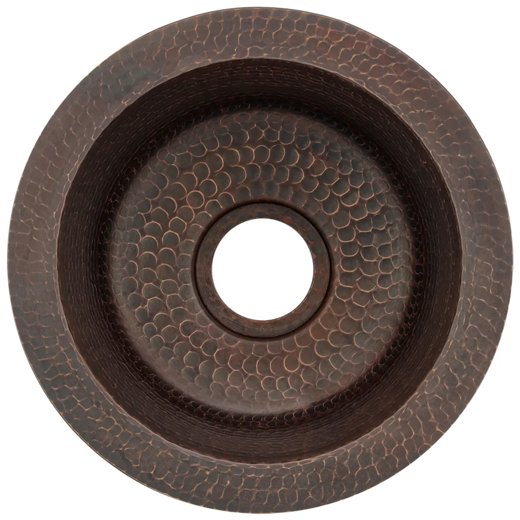 Premier Copper Products 10" Round Copper Bar/Prep Sink, Oil Rubbed Bronze, 17 Gauge, BR10DB2