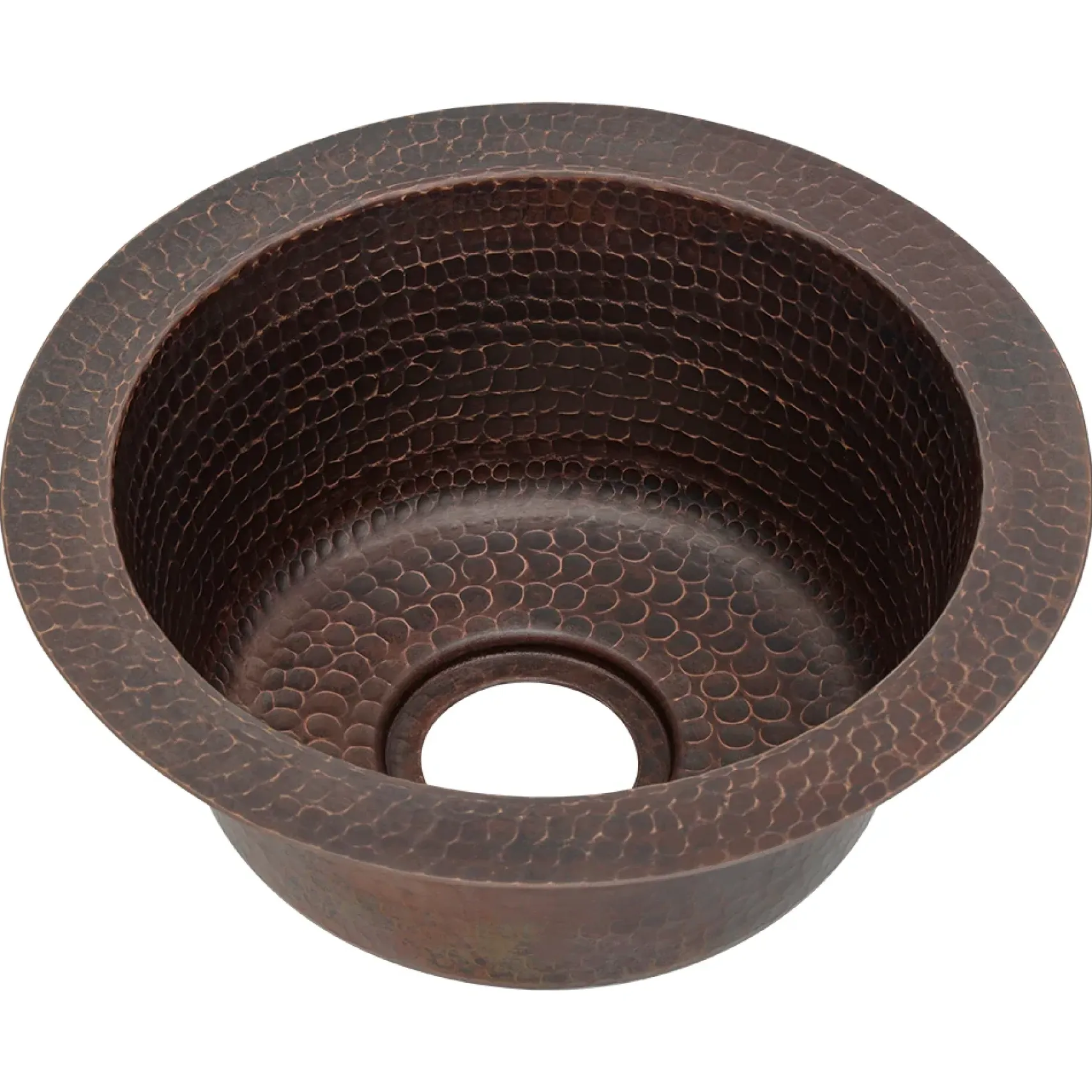 Premier Copper Products 10" Round Copper Bar/Prep Sink, Oil Rubbed Bronze, 17 Gauge, BR10DB2