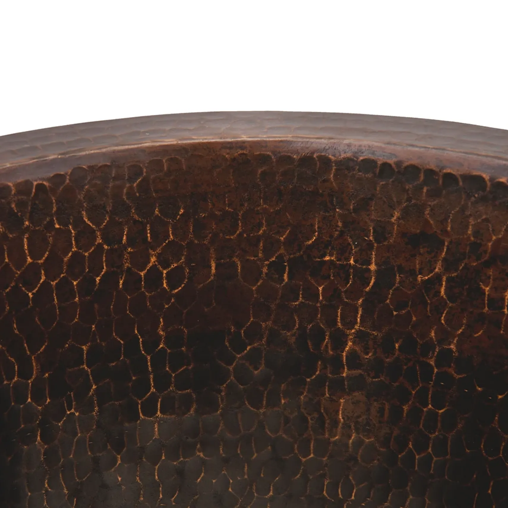 Premier Copper Products 12" Round Hammered Copper Champagne Bar/Prep Sink, Matching Drain and Accessories, Oil Rubbed Bronze, BSP5_BR12WDB-B