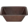 Premier Copper Products 17" Copper Bar/Prep Sink, Oil Rubbed Bronze, BRECDB2