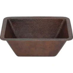 Premier Copper Products 17" Copper Bar/Prep Sink, Oil Rubbed Bronze, BRECDB2