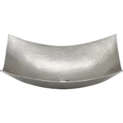 Premier Copper Products 18" Rectangle Copper Bathroom Sink, Nickel, VREC18MSEN