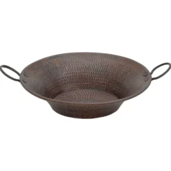 Premier Copper Products 21" Round Copper Bathroom Sink, Oil Rubbed Bronze, VR16MPDB
