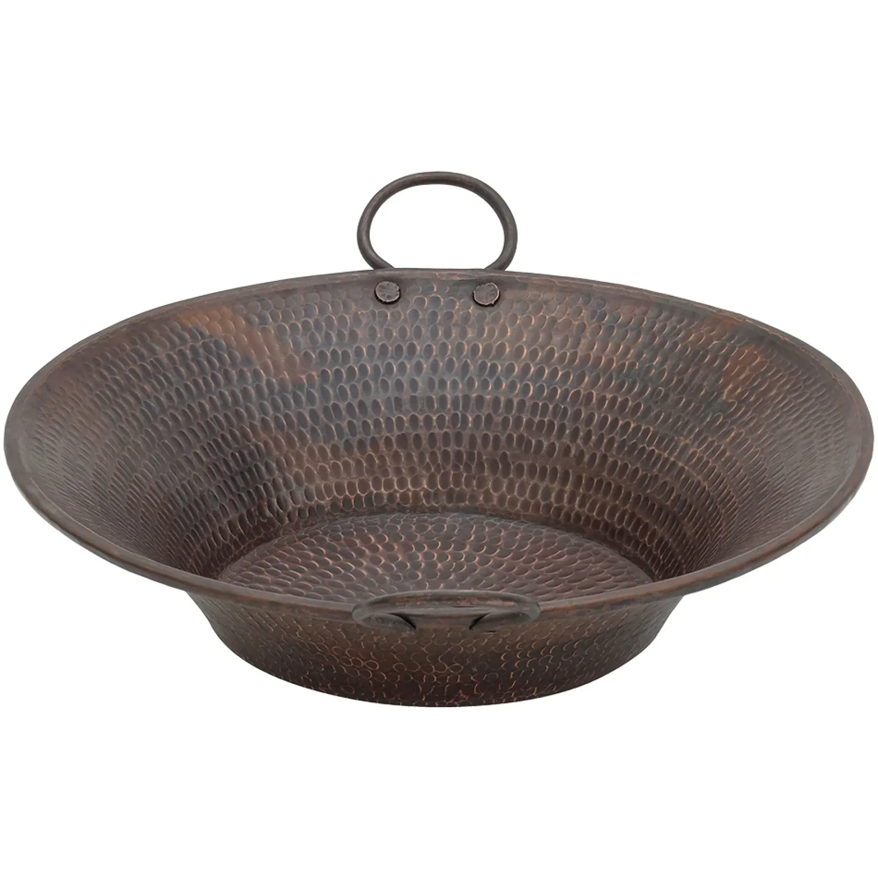 Premier Copper Products 21" Round Copper Bathroom Sink, Oil Rubbed Bronze, VR16MPDB