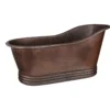 Premier Copper Products 67" Hammered Copper Single Slipper Bathtub, BTS67DB