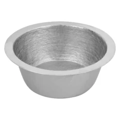 Premier Copper Products 14" Round Terra Firma Copper Bar/Prep Sink, Nickel, 10 Gauge, TFBR14EN2