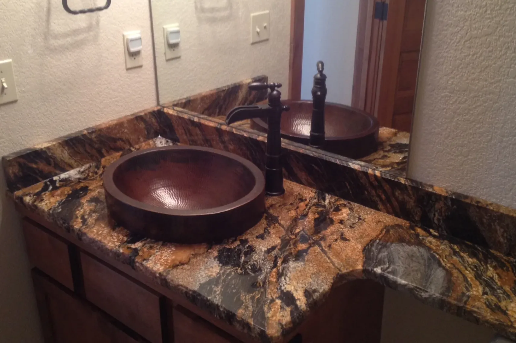 Premier Copper Products 18" Oval Copper Bathroom Sink, Oil Rubbed Bronze, VO18SKDB