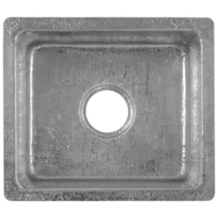Premier Copper Products 16" Rectangle Terra Firma Copper Bar/Prep Sink, Nickel, 10 Gauge, TFBREC16EN