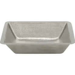 Premier Copper Products 19" Rectangle Copper Bathroom Sink, Nickel, LREC19EN