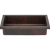 Premier Copper Products 20" x 14" Rectangle Vessel - Above Counter Copper Bathroom Sink, Oil Rubbed Bronze, 17 Gauge, VREC20SK1DB