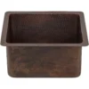 Premier Copper Products 16" Copper Bar/Prep Sink, Oil Rubbed Bronze, BREC16DB