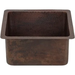 Premier Copper Products 16" Copper Bar/Prep Sink, Oil Rubbed Bronze, BREC16DB