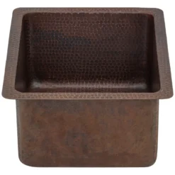 Premier Copper Products 16" Copper Bar/Prep Sink, Oil Rubbed Bronze, BREC16DB