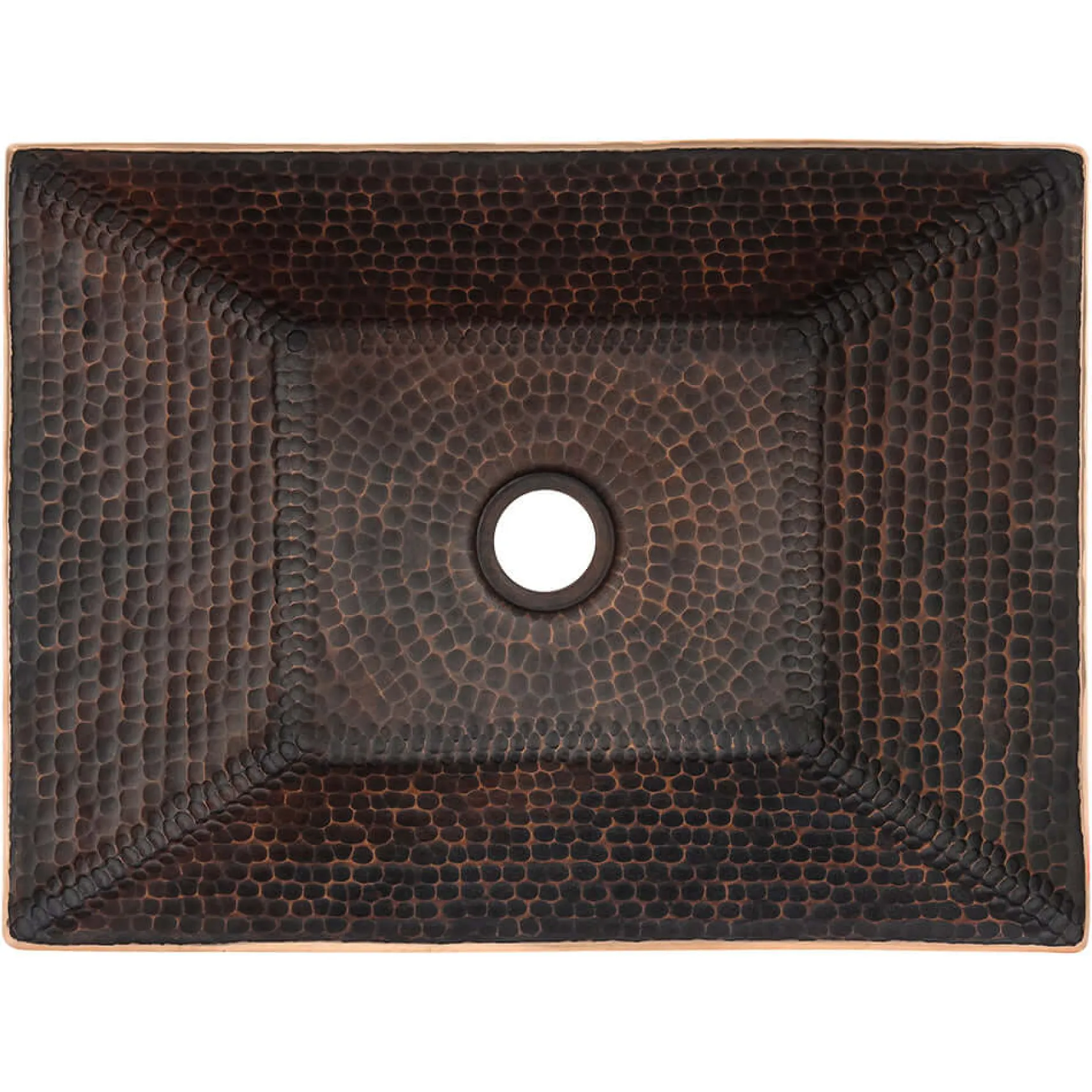 Premier Copper Products 17" Rectangle Copper Bathroom Sink, Oil Rubbed Bronze, PVMRECDB