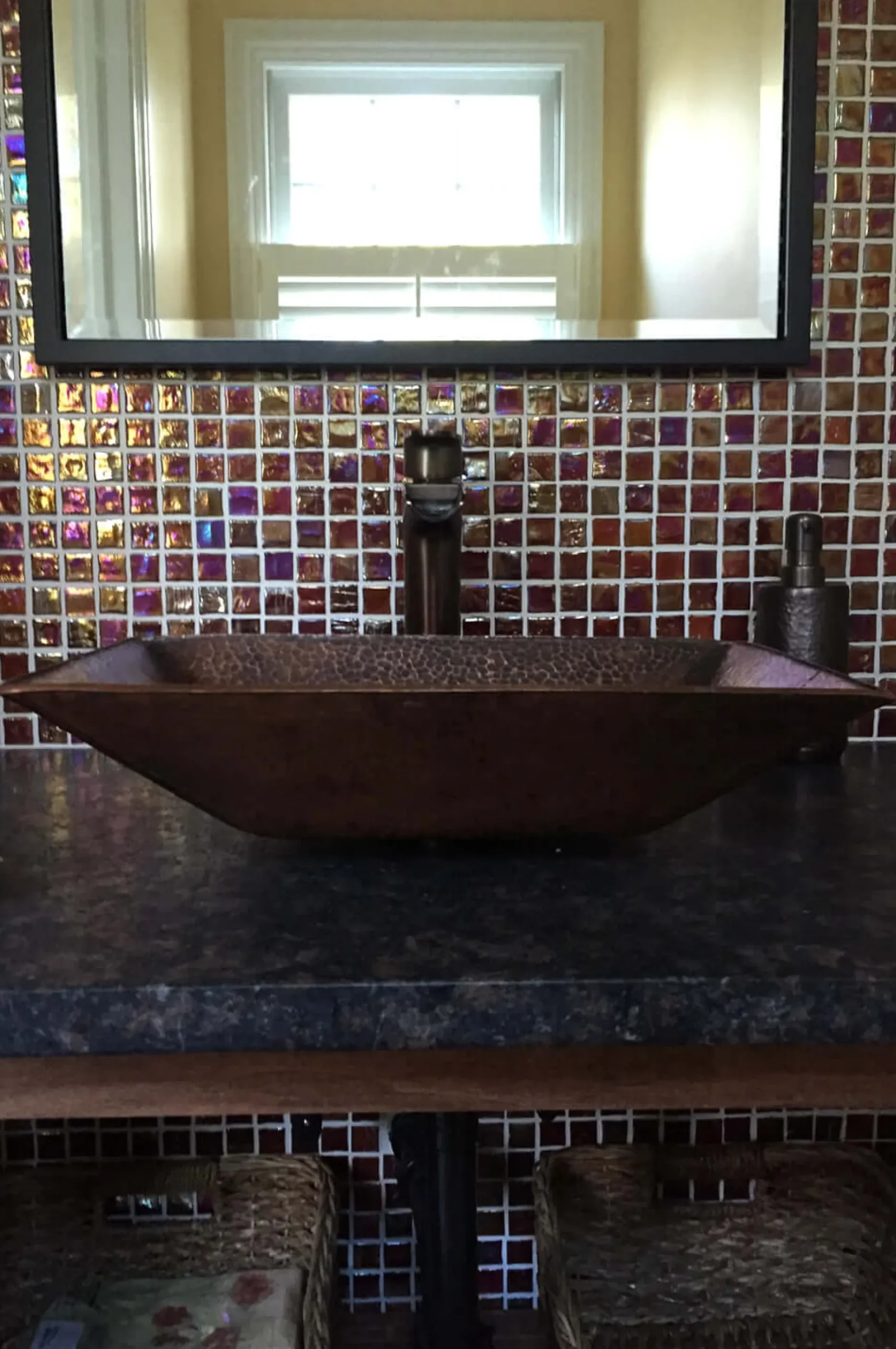 Premier Copper Products 17" Rectangle Copper Bathroom Sink, Oil Rubbed Bronze, PVMRECDB
