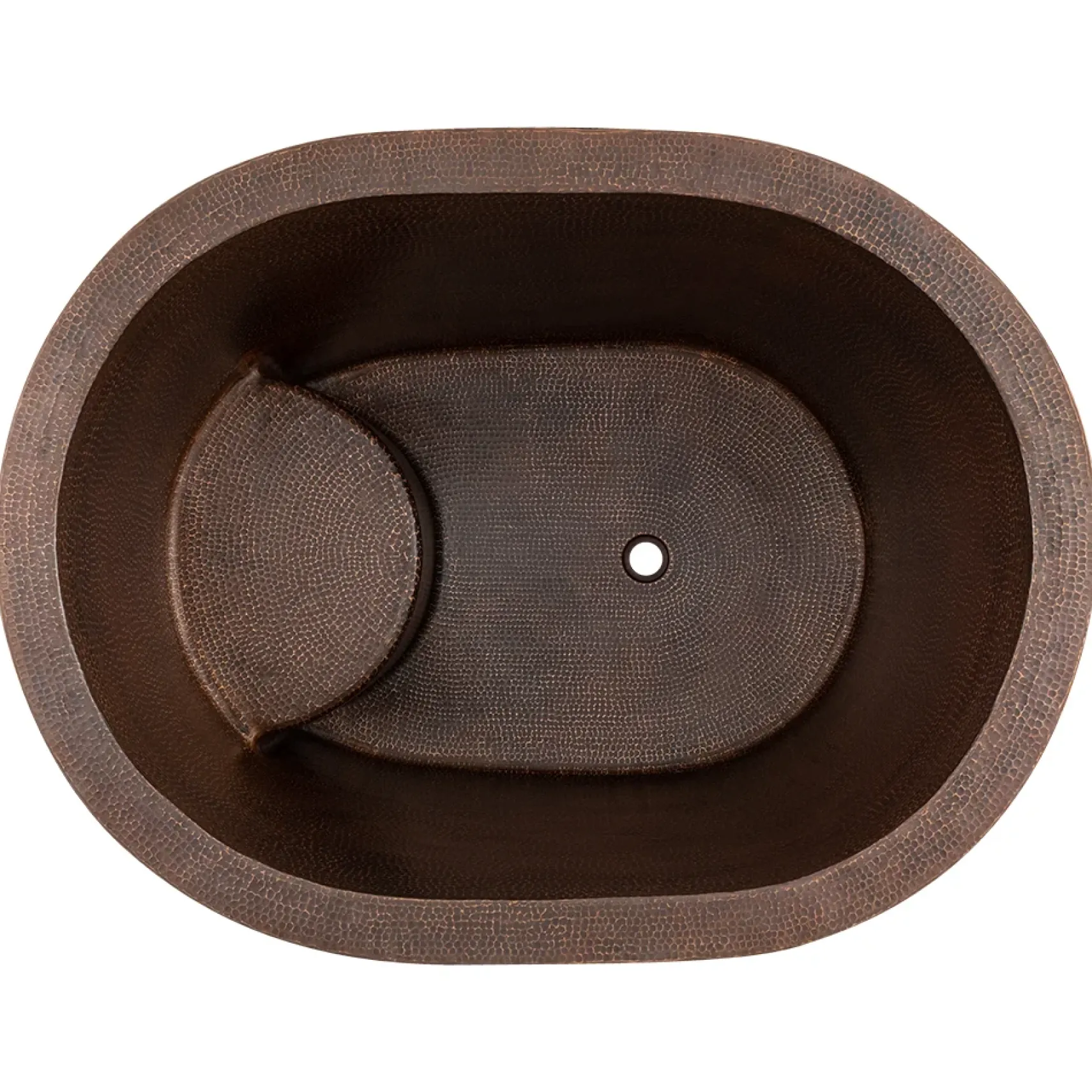 Premier Copper Products 48" Hammered Copper Freestanding Japanese Soaking Tub, Oil Rubbed Bronze, BTO48DB
