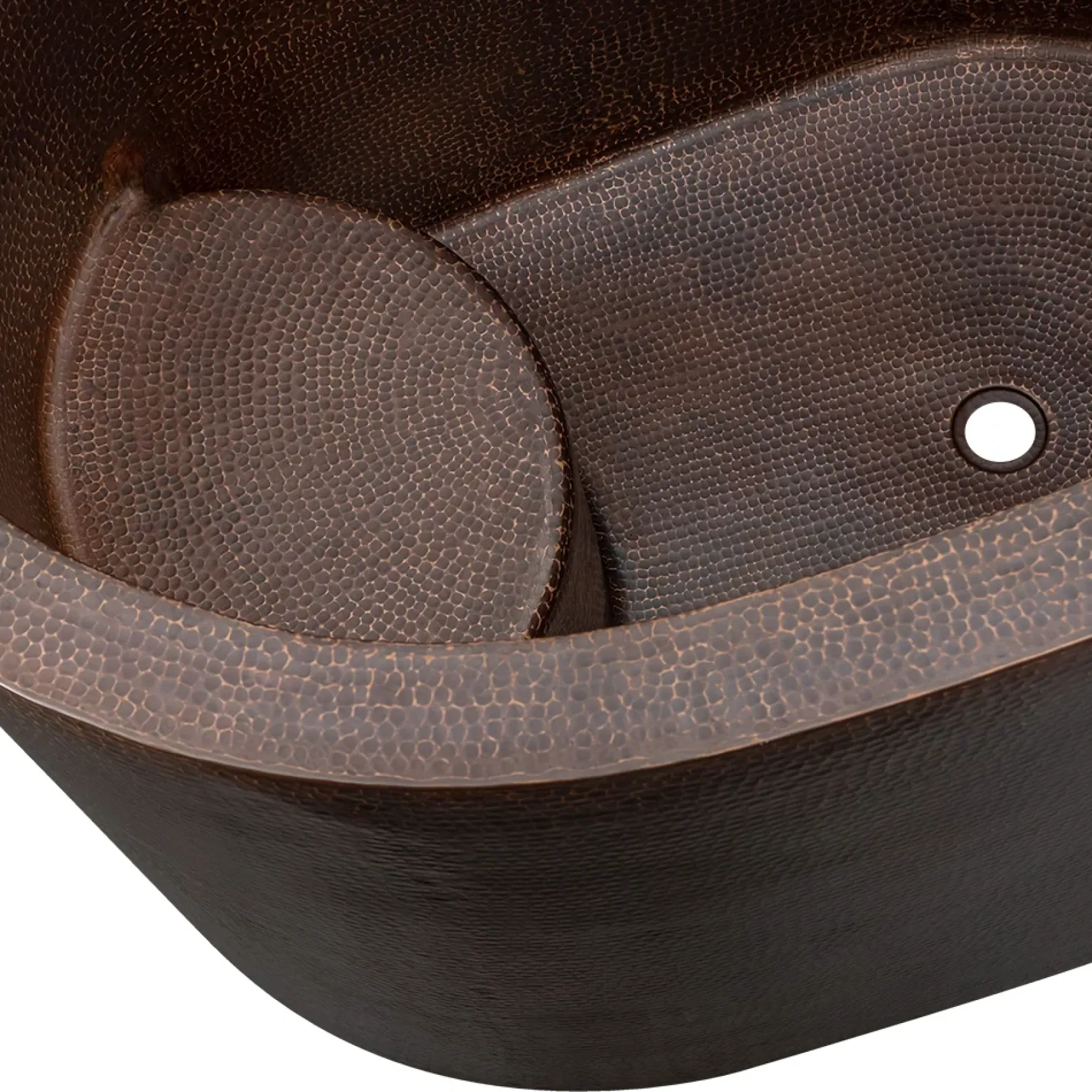 Premier Copper Products 48" Hammered Copper Freestanding Japanese Soaking Tub, Oil Rubbed Bronze, BTO48DB