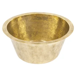 Premier Copper Products 16" Round Terra Firma Brass Bar/Prep Sink, TFBR16PB3