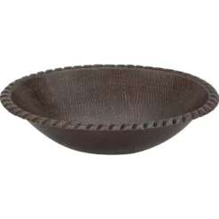 Premier Copper Products 19" Oval Copper Bathroom Sink, Oil Rubbed Bronze, LO19RRDB