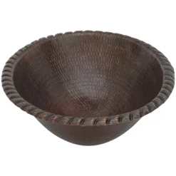 Premier Copper Products 19" Oval Copper Bathroom Sink, Oil Rubbed Bronze, LO19RRDB