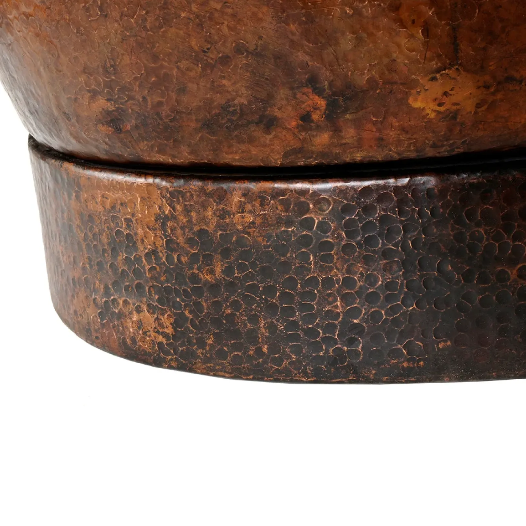 Premier Copper Products 72" Hammered Copper Modern Style Bathtub with Overflow Holes and Drain Package, Oil Rubbed Bronze, BSP5_BTM72DBOF