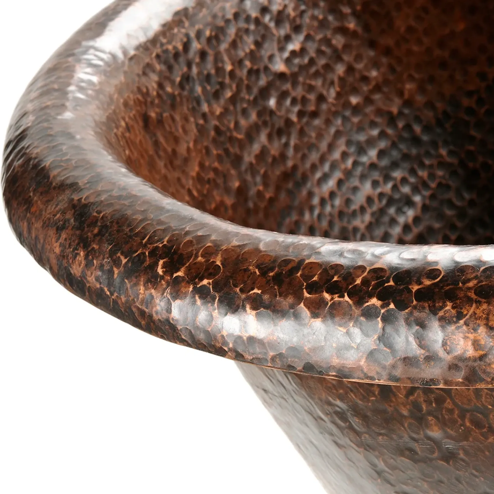 Premier Copper Products 72" Hammered Copper Modern Style Bathtub with Overflow Holes and Drain Package, Oil Rubbed Bronze, BSP5_BTM72DBOF