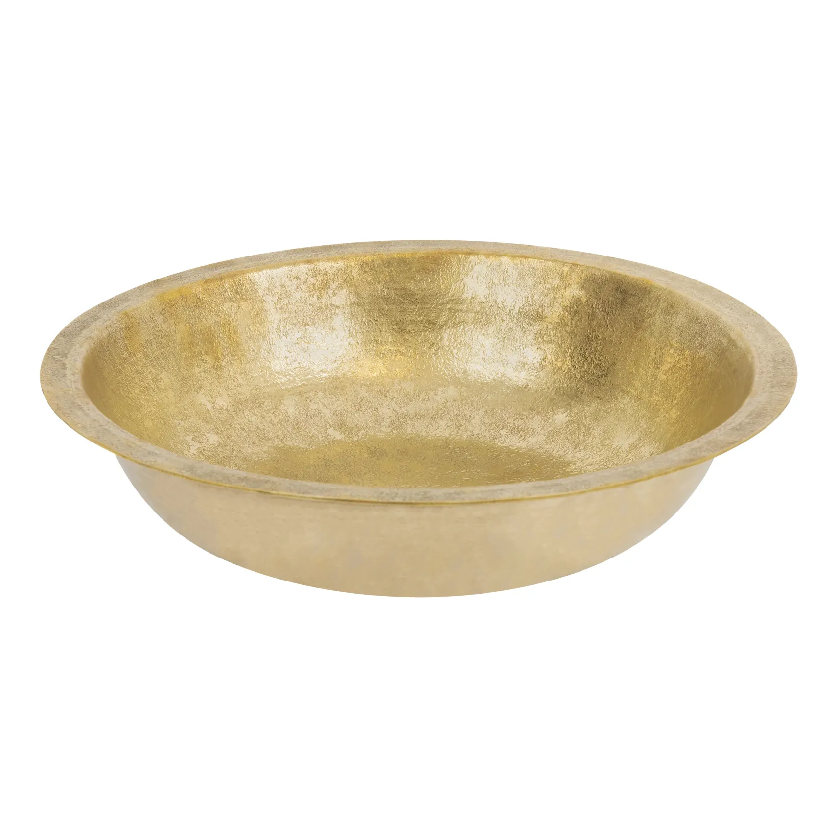 Premier Copper Products 18" Round Dual - Undermount or Drop In Terra Firma Brass Bathroom Sink, TFLR18PB