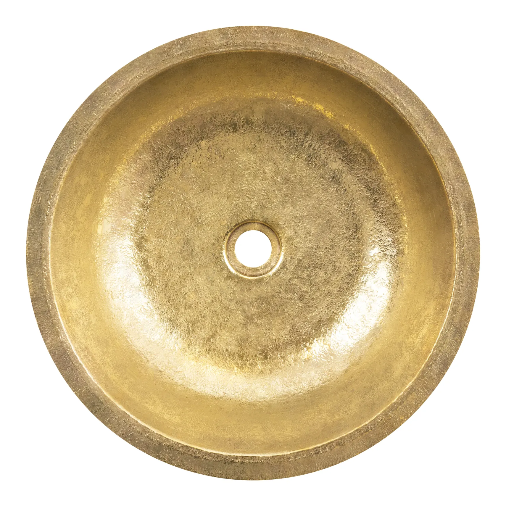 Premier Copper Products 18" Round Dual - Undermount or Drop In Terra Firma Brass Bathroom Sink, TFLR18PB