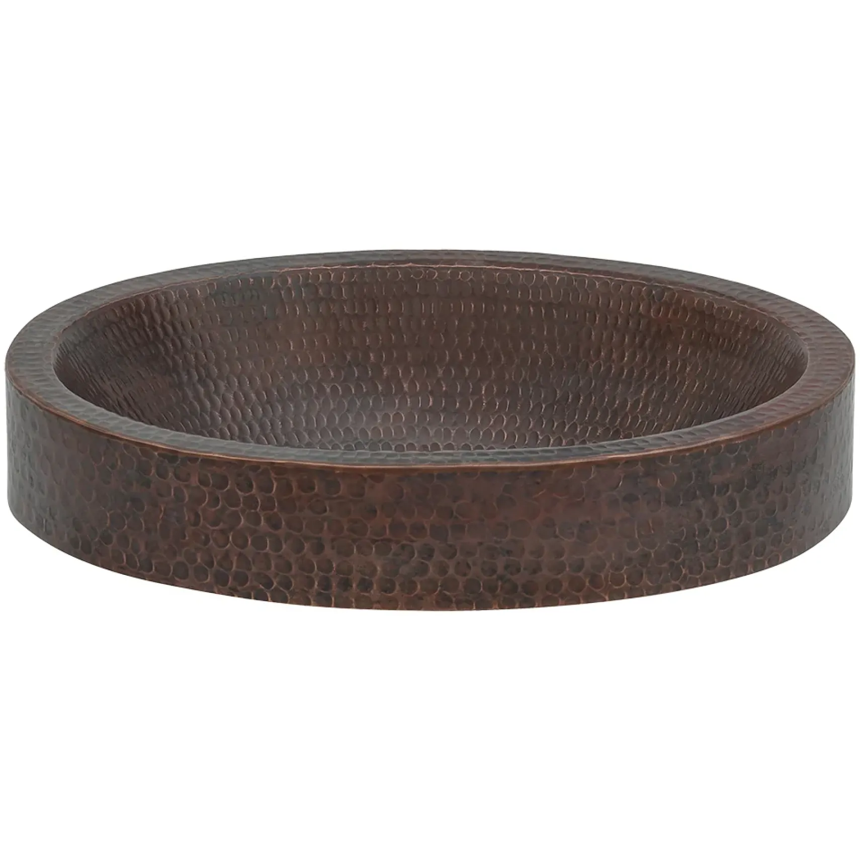 Premier Copper Products 17" Oval Copper Bathroom Sink, Oil Rubbed Bronze, VO17SKDB